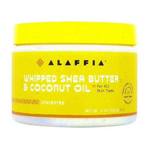 Alaffia Whipped Shea Butter and Coconut Oil for Smooth Skin, 4 Oz